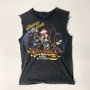 Vintage HD Harley Davidson Cutoff Sleeveless Tee
